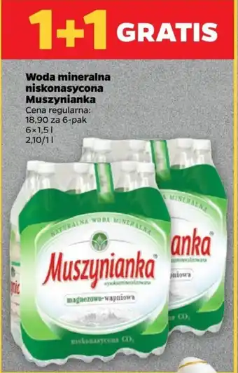 Netto Woda mineralna niskonasycona Muszynianka 6x1,5l oferta