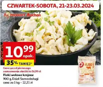 Auchan Flaki wołowe krojone 900 g oferta