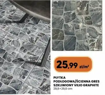 Hipper.pl Płytka podłogowa/ścienna gres szkliwiony Vilio Graphite 1m2 oferta