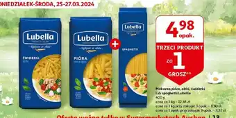 Auchan Makaron pióra, nitki, świderki lub spaghetti Lubella 400 G oferta