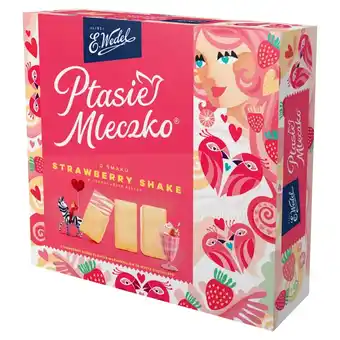 Topaz E. Wedel Ptasie mleczko o smaku Strawberry Shake w czekoladzie białej 340 g oferta