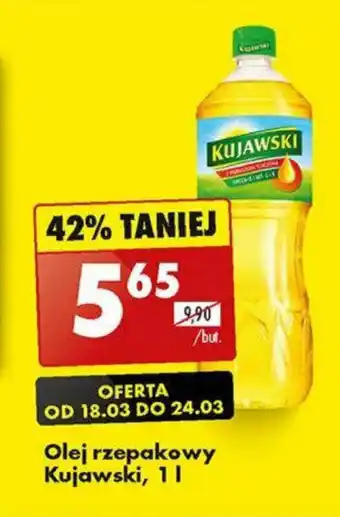 Biedronka Olej rzepakowy Kujawski, 1 l oferta
