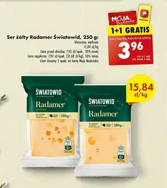 Biedronka Ser żółty Radamer Światowid, 250 g oferta