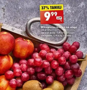 Biedronka Winogrono różowe na wagę 1 kg oferta