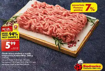 Biedronka Chude mięso mielone z szynki wieprzowej Kraina Mięs, 500 g oferta