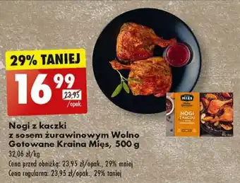 Biedronka Nogi z kaczki z sosem żurawinowym Wolno Gotowane Kraina Mięs, 500 g oferta