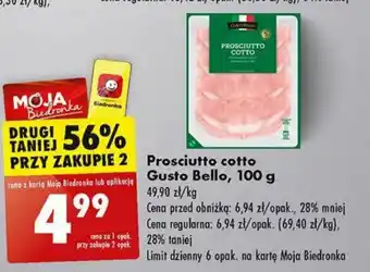 Biedronka Prosciutto cotto Gusto Bello, 100 g oferta