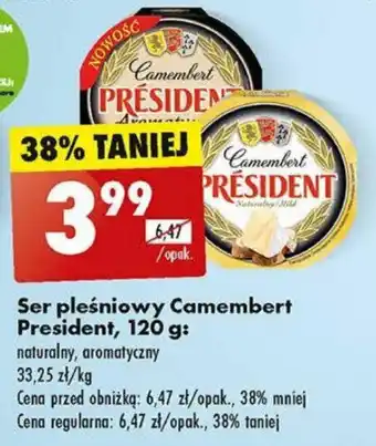 Biedronka Ser pleśniowy Camembert President, 120 g oferta