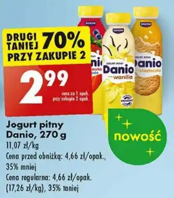 Biedronka Jogurt pitny Danio, 270 g oferta
