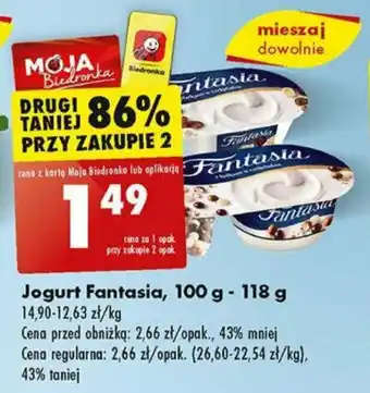 Biedronka Jogurt Fantasia, 100 g - 118 g oferta