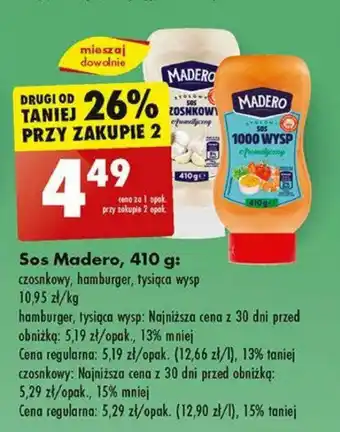 Biedronka Sos Madero 410 g oferta