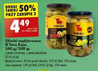 Biedronka Oliwki nadziewane El Toro Rojo 340/200g oferta