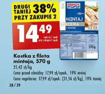 Biedronka Kostka z fileta mintaja, 570 g oferta