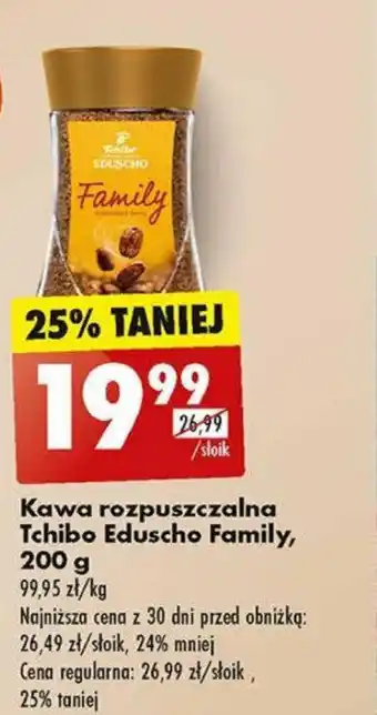 Biedronka Kawa rozpuszczalna Tchibo Eduscho Family, 200 g oferta