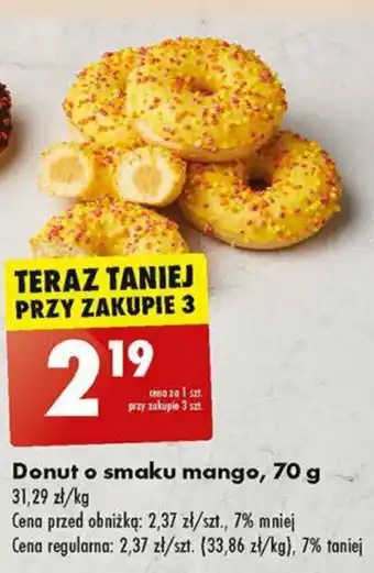 Biedronka Donut o smaku mango, 70 g oferta
