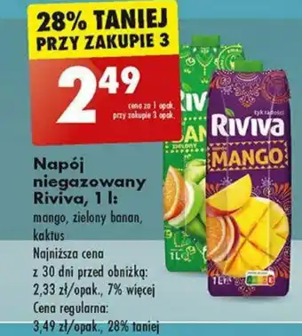 Biedronka Napój niegazowany Riviva, 1 l oferta