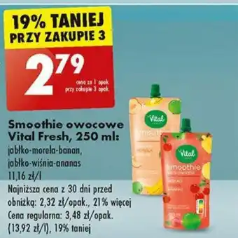 Biedronka Smoothie owocowe Vital Fresh, 250 ml oferta