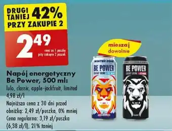 Biedronka Napój energetyczny Be Power, 500 ml oferta