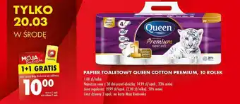 Biedronka PAPIER TOALETOWY QUEEN COTTON PREMIUM, 10 rolek oferta