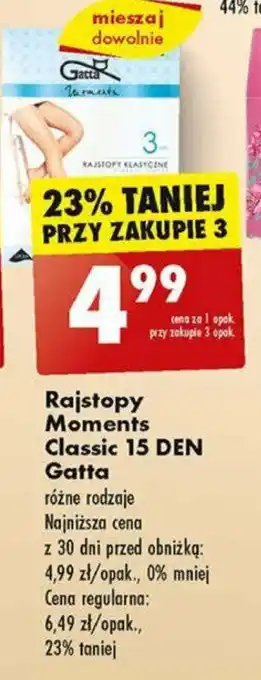 Biedronka Rajstopy Moments Classic 15 DEN Gatta oferta