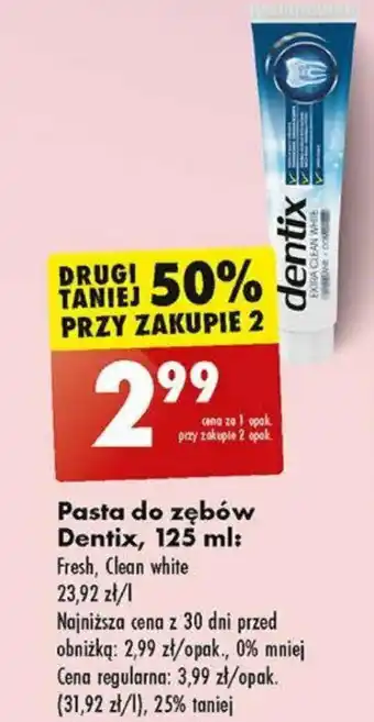 Biedronka Pasta do zębów Dentix, 125 ml oferta