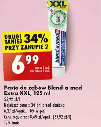 Biedronka Pasta do zębów Blend-a-med Extra XXL, 125 ml oferta