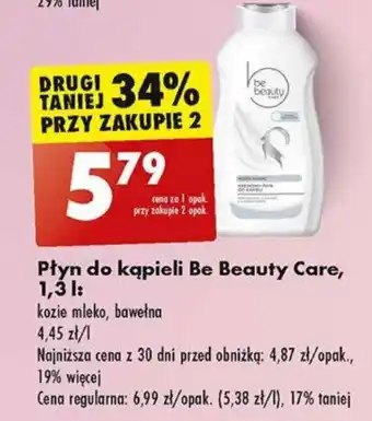 Biedronka Płyn do kąpieli Be Beauty Care, 1,3 l oferta