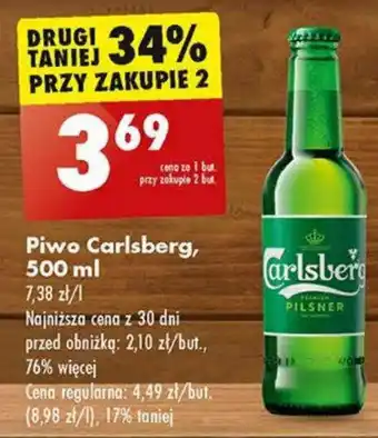 Biedronka Piwo Carlsberg, 500 ml oferta