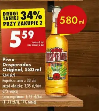 Biedronka Piwo Desperados Original, 580 ml oferta