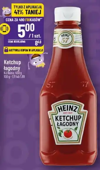 Polomarket Ketchup łagodny HJ Heinz, 450 g oferta