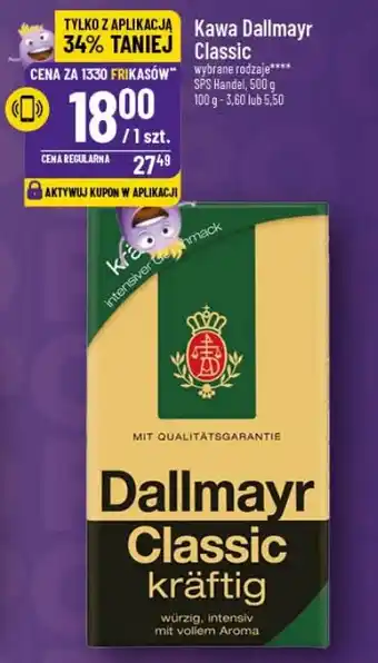 Polomarket Kawa Dallmayr Classic SPS Handel, 500 g oferta