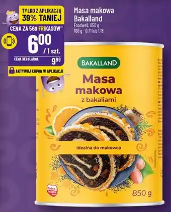 Polomarket Masa makowa Bakalland Foodwell, 850 g oferta