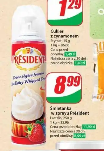 Dino Śmietanka w sprayu Président 250 g oferta