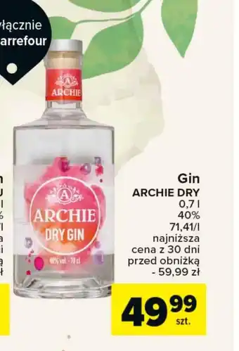 Carrefour Gin Archie Dry oferta