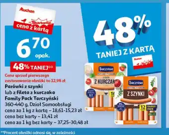 Auchan Parówki Tarczyński oferta