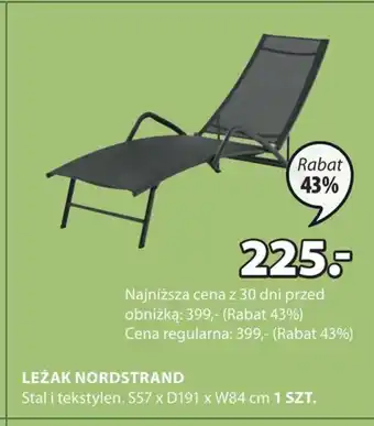 JYSK Leżak Nordstrand oferta