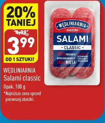 ALDI WĘDLINIARNIA Salami classic 100 g oferta