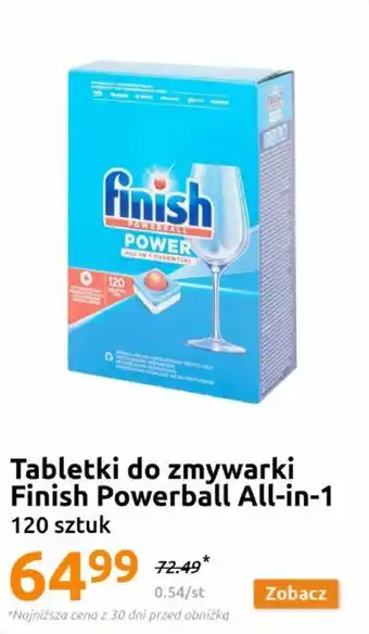 Action Tabletki do zmywarki Finish Powerball All-in-1 oferta