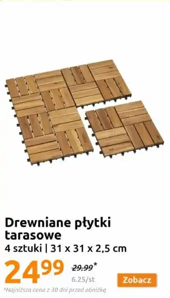 Drewniane płytki tarasowe