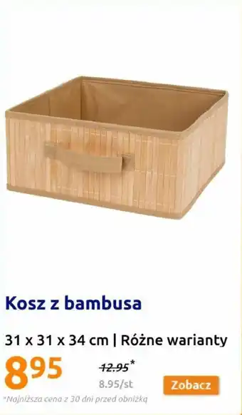 Action Kosz z bambusa oferta