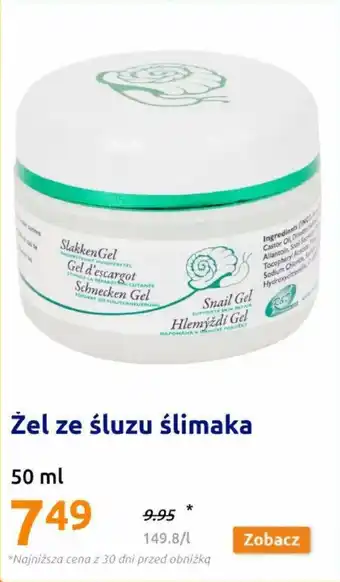 Action Żel ze śluzu ślimaka 50 ml oferta