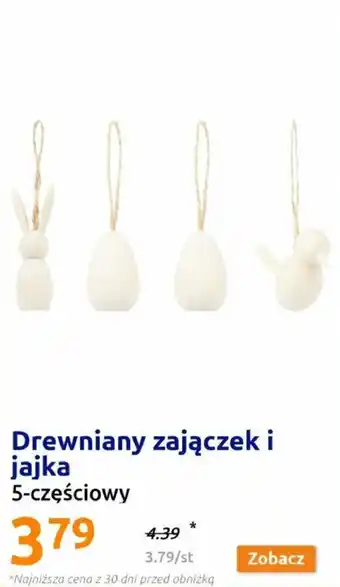 Action Drewniany zajączek i jajka 5-częściowy oferta