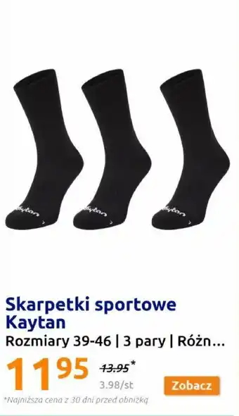 Action Skarpetki sportowe, 3 pary oferta
