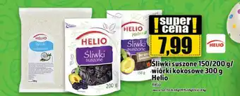 Śliwki suszone 150/200 g/ wiórki kokosowe 300 g Helio