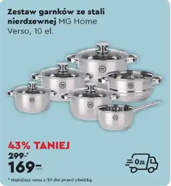 Biedronka Zestaw garnków MG Home oferta