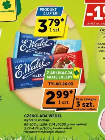 Groszek CZEKOLADA WEDEL 80-100g oferta