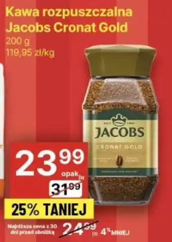 Delikatesy Centrum Kawa rozpuszczalna Jacobs Cronat Gold 200 g oferta
