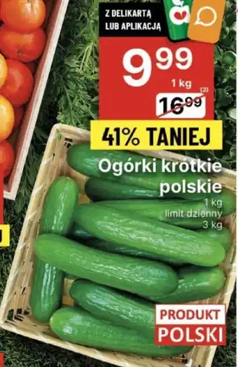 Delikatesy Centrum Ogórki krótkie polskie 1kg oferta