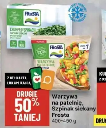 Delikatesy Centrum Warzywa na patelnię Szpinak siekany Frosta 400-450g oferta