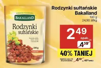 Delikatesy Centrum Rodzynki sułtańskie Bakalland 100g oferta